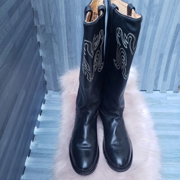 Old West Riding Boots - Round Toe - Picture 2 of 5